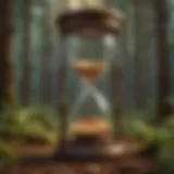 Conceptual illustration of intricate hourglass symbolizing time management