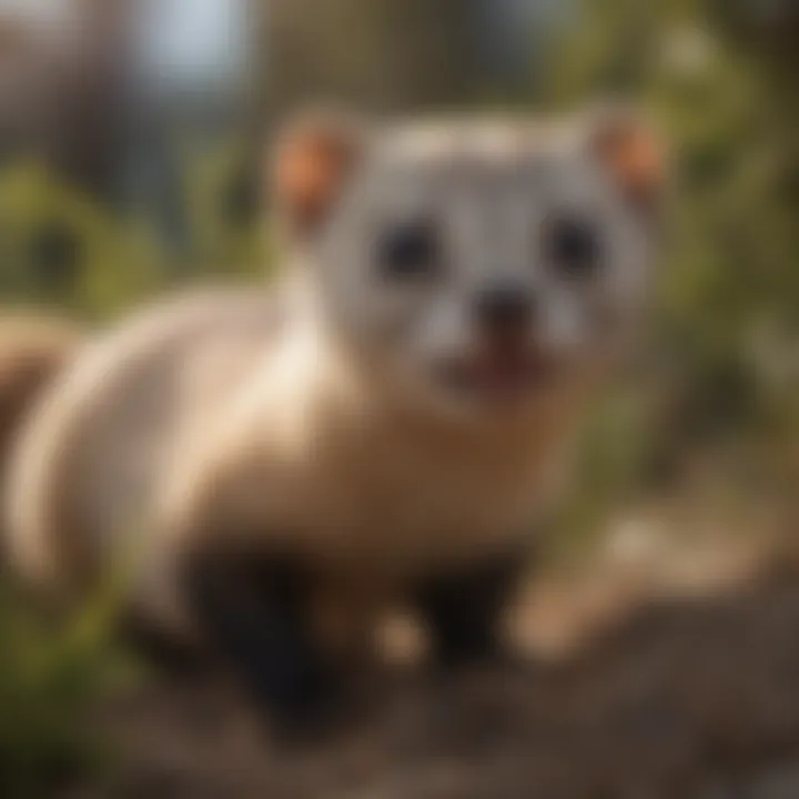Defensive Behavior of the Black-Footed Ferret Black-footed ferret exhibiting defensive behavior