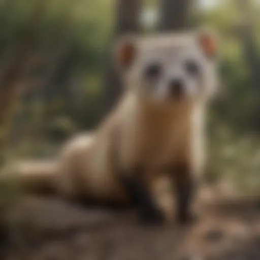 Black-footed ferret in its natural habitat