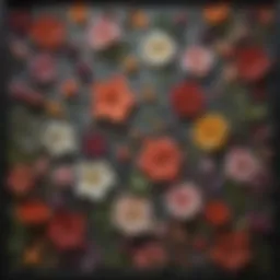 Preserved pressed flowers in a glass frame