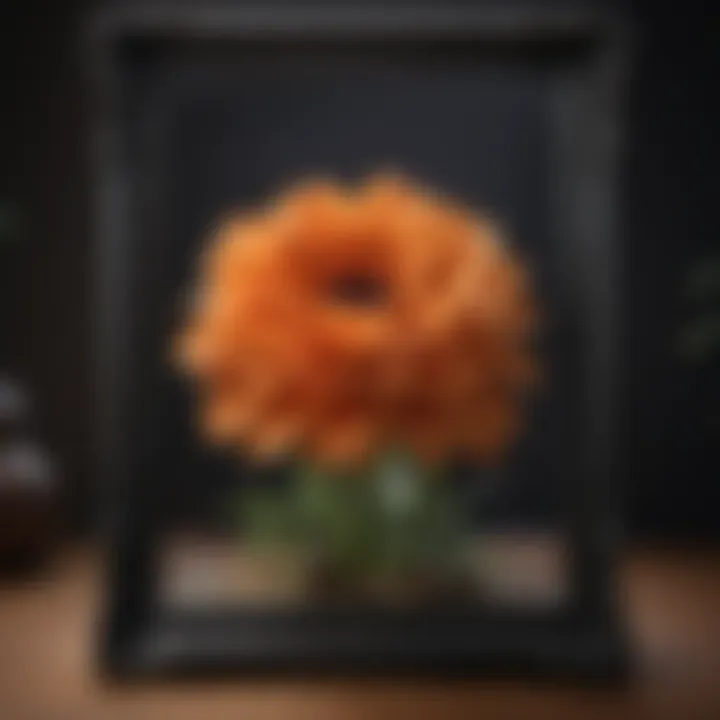 Elegant Display of Preserved Flower Specimen Beautifully preserved flower specimen displayed in elegant frame