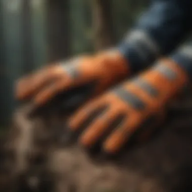 Professional fire gloves for firefighter