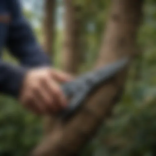 Pruning Shears Trimming Branches of Large Tree