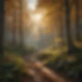 Vibrant forest landscape during turkey hunting season