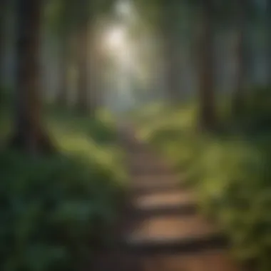 Hiking trail through the lush forests near Quartz Mountain Camp