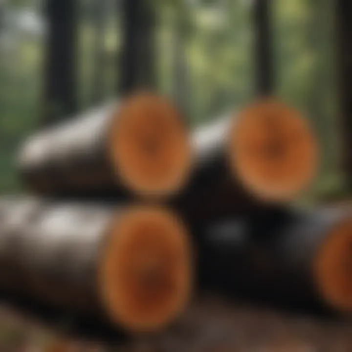 Sustainably Sourced Ebony Wood Logs