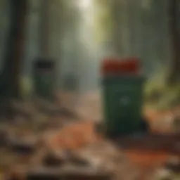 Recycling bins symbolizing waste reduction