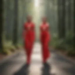 Captivating Red Modeling Agency Runway Show