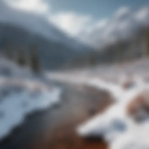 Scenic view of Red Mountain Pass covered in snow