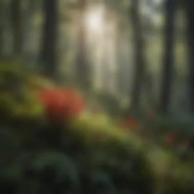 Diverse Flora Surrounding Red Top Lookout Close-up of native flora found around Red Top Lookout, illustrating the area's biodiversity.