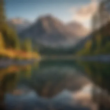 Mountain Mirror Lake Crystal clear reflection of towering mountains on a serene lake in Grand Junction