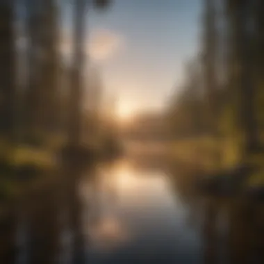 Witness Tranquil Sunsets by the Lakeside Sunset Over Lake Serenity