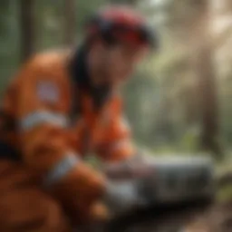 Emergency Medical Technician in action during a rescue