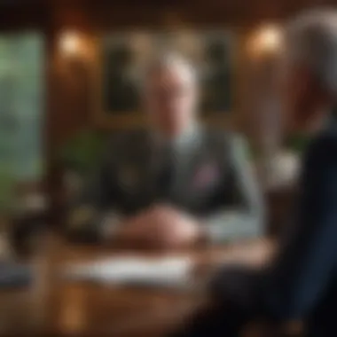 Retired military professional working as a consultant in a boardroom meeting