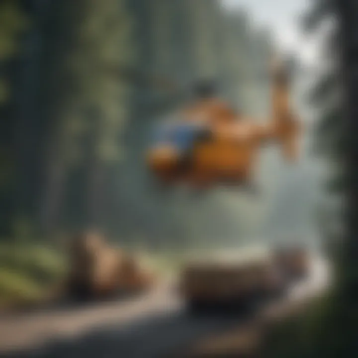 Cargo Lift Helicopter Loading Cargo