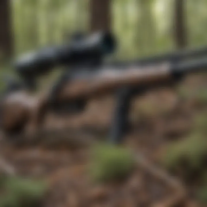 Rifle and Camouflage Gear in Texas National Forest Rifle and Camouflage Gear in Texas National Forest