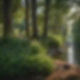 Lush riverside ecosystem in Boise showcasing diverse flora