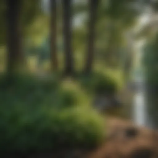 Lush riverside ecosystem in Boise showcasing diverse flora