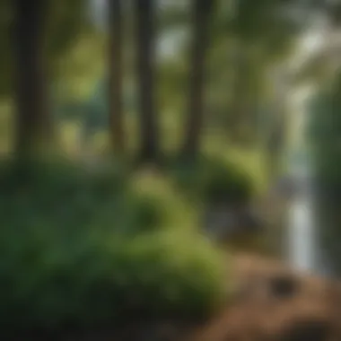 Diverse Flora Along Boise's Riverside Lush riverside ecosystem in Boise showcasing diverse flora