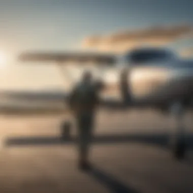 Pilot preparing for takeoff at Rocky Mountain Metropolitan Airport