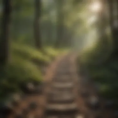 Rocky Path Leading Through Mississippi Wilderness