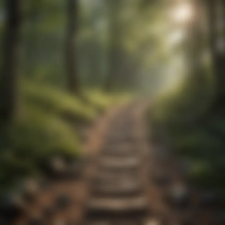 Rocky Path Leading Through Mississippi Wilderness