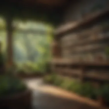 Integrating Natural Remedies A modern pharmacy integrating natural remedies with contemporary medicines