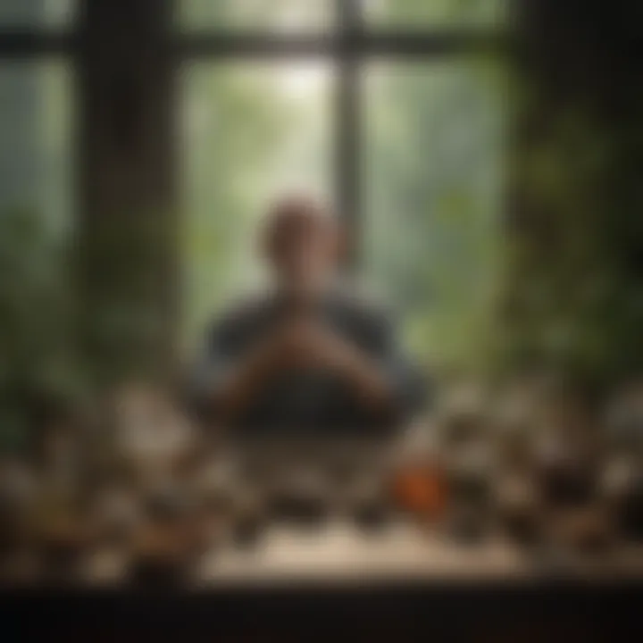 Ancient Herbal Practices Traditional herbalist surrounded by jars of roots and herbs, illustrating ancient practices