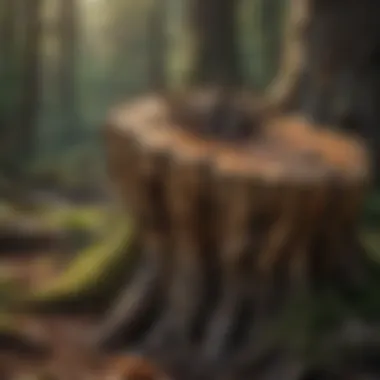 Promoting Biodiversity through Decaying Organic Matter Biodiversity around a decomposing tree stump