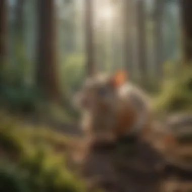 Small Mammals' Habitat Disruption Illustration capturing the impact of roundup on small mammal populations