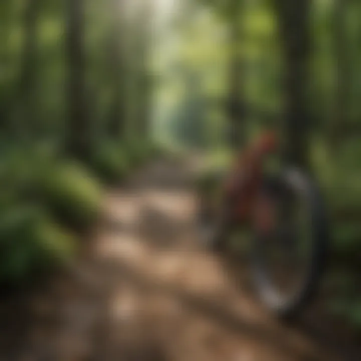 Rugged terrain on the Alum Creek mountain bike trail