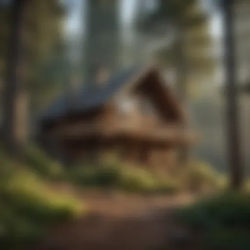 Rustic Cabin Nestled Amongst Tall Trees