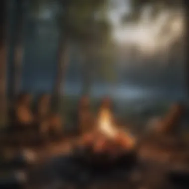 Immersing in the Warmth of a Rustic Campfire Beneath Starlit Skies Rustic Campfire Gathering Under the Stars