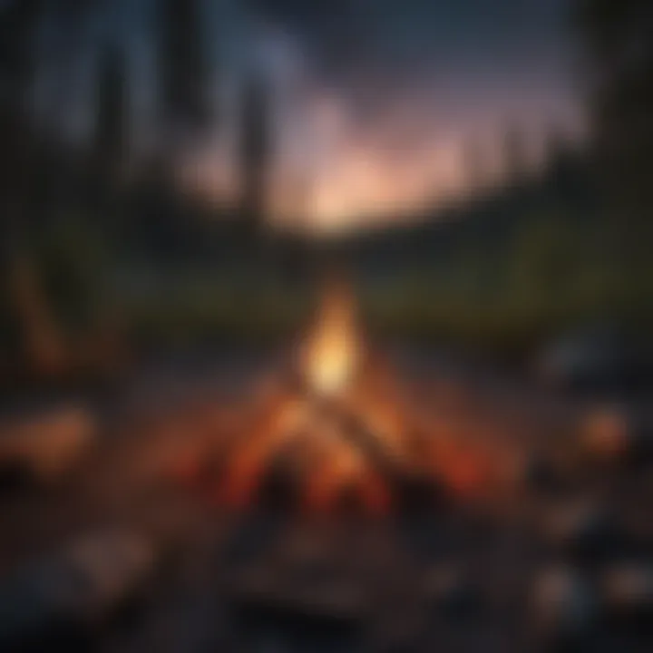 Rustic Campfire Scene at Robe Campground