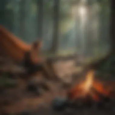 Serenity by the Campfire Rustic campfire setting in the Virginia wilderness