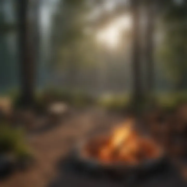 Rustic Campfire Setting Rustic Campfire Setting