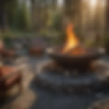 Rustic Charm Outdoor Firepit Rustic Charm of Moose Hollow Lodge's Outdoor Firepit