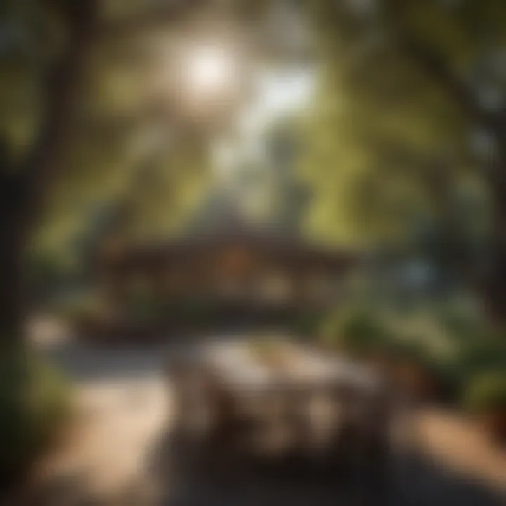 Nature-inspired Dining Experience Rustic outdoor dining setup at Solvang RV Resort