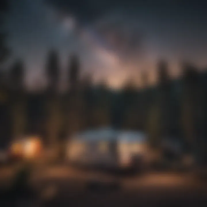 RV Campsite under Starlit Sky