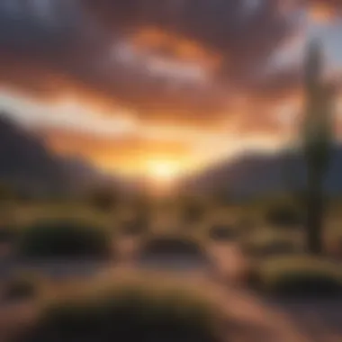Breathtaking Sunset Over Catalina Mountains at Tucson RV Park Sunset Over Catalina Mountains at RV Park