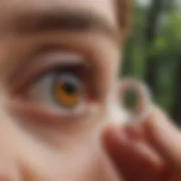 Illustration of contact lens case and solution