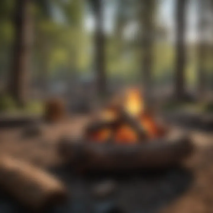 Relaxing campfire setting at Salida CO Campground
