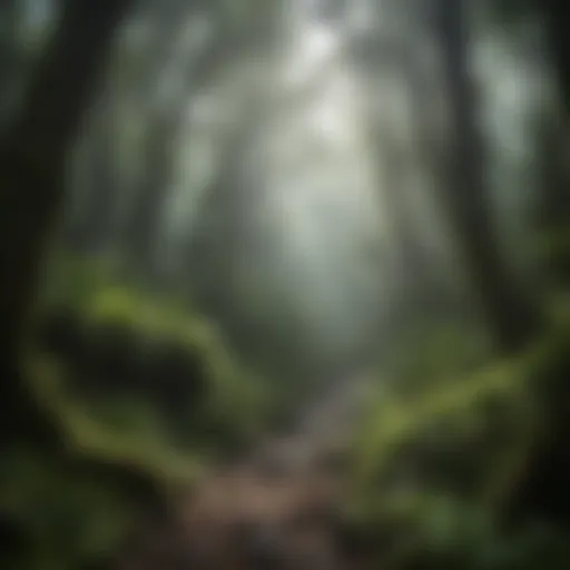 Lush greenery of El Yunque National Forest with vibrant flora.