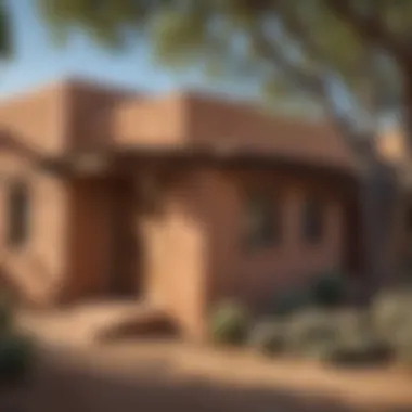 Santa Fe, New Mexico Adobe Architecture Southwestern adobe architecture in Santa Fe, New Mexico