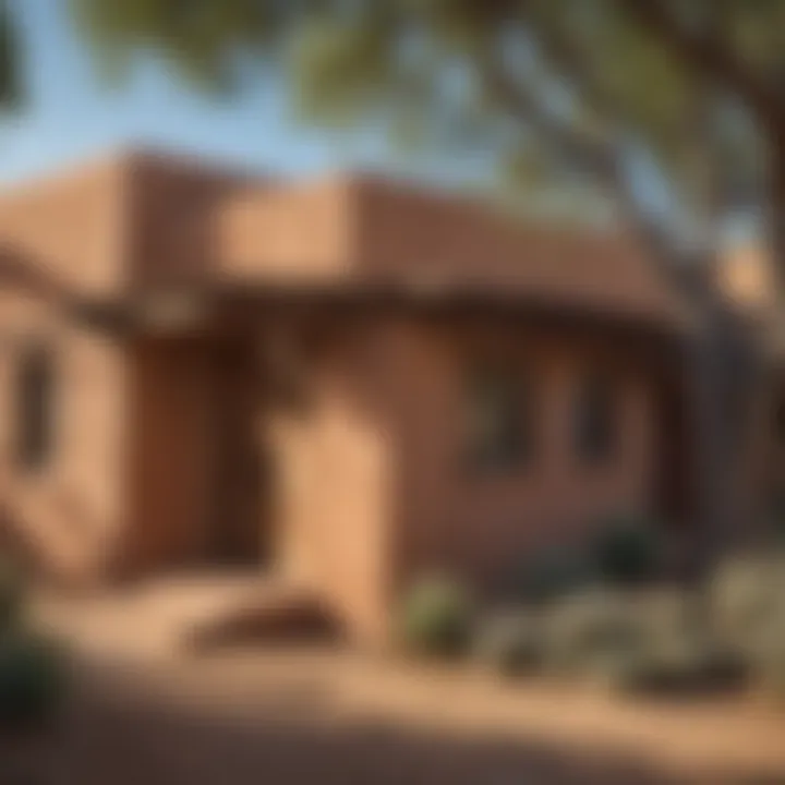 Santa Fe, New Mexico Adobe Architecture Southwestern adobe architecture in Santa Fe, New Mexico