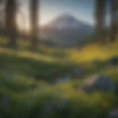 Scenic Alpine Meadow of Mt. Hood