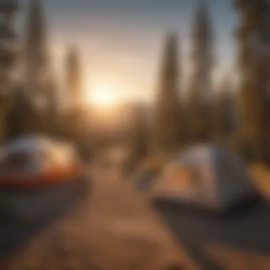 Tranquil Sunset Setting Scenic Campground at Sunset in Sparks, NV