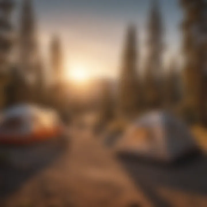 Tranquil Sunset Setting Scenic Campground at Sunset in Sparks, NV