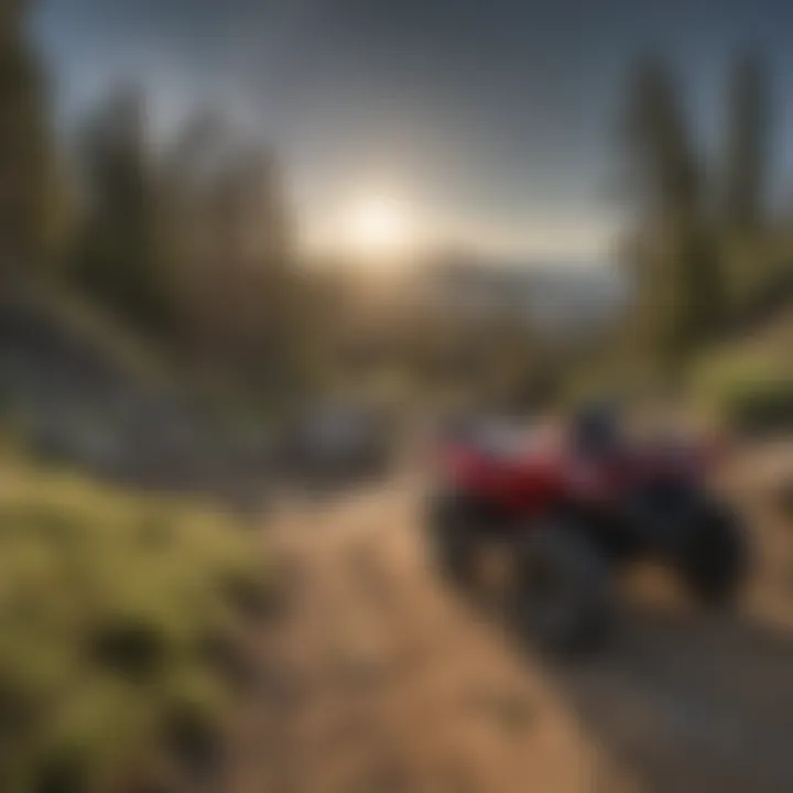 Panoramic view of South Lake Tahoe's rugged terrain for ATV adventures