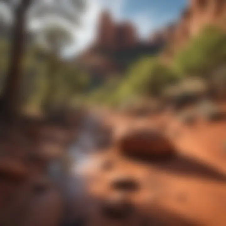 Majestic red rock formations on Bear Mountain trail